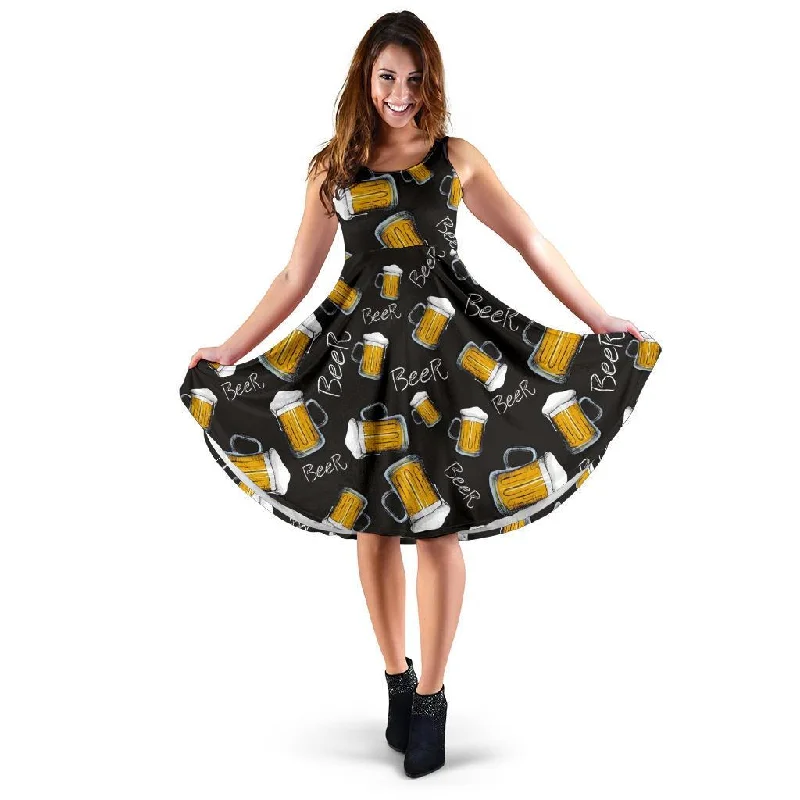 Beer Pattern Print Dress Ruched unclassified dresses