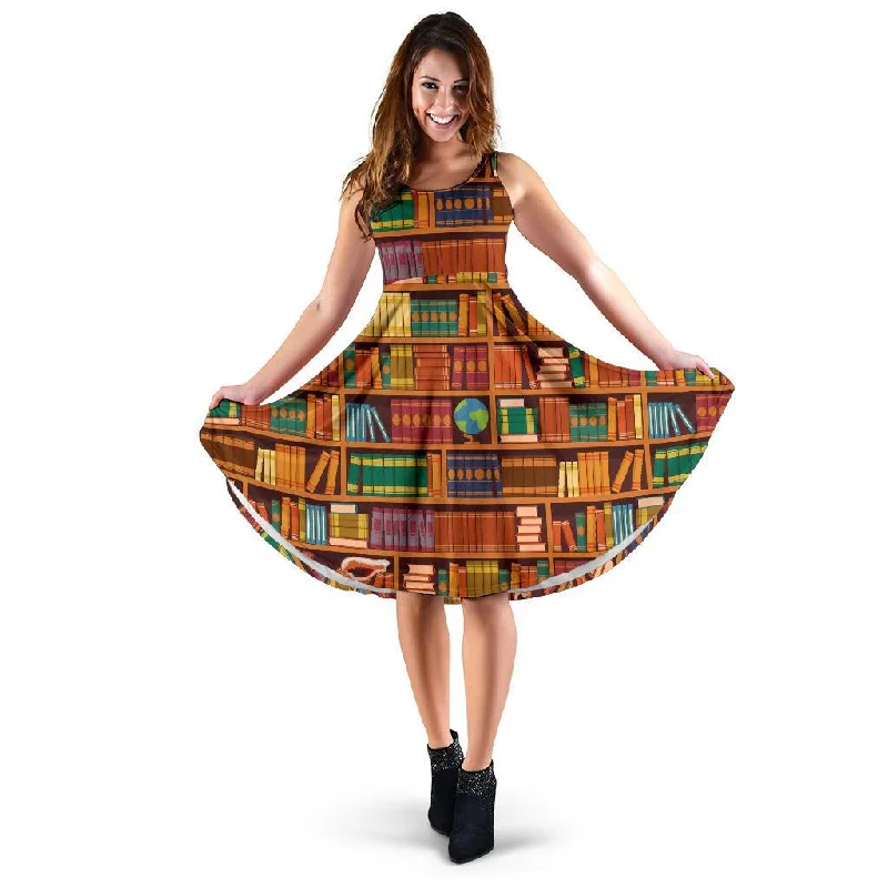 Book Lover Library Librarian Print Pattern Dress Breathable unclassified dresses