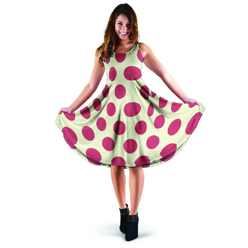 White And Red Polka Dot Dress Elegant unclassified dresses