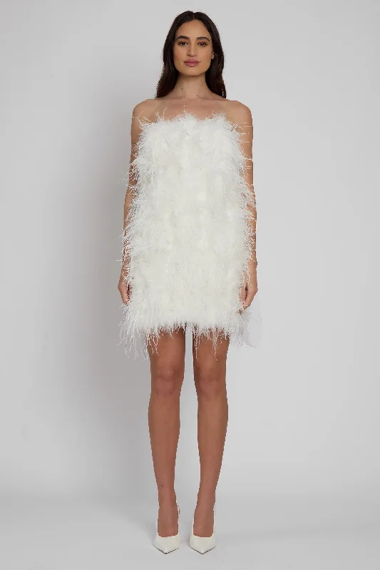 Cloud Feather Mini Dress - White Best-selling unclassified dresses