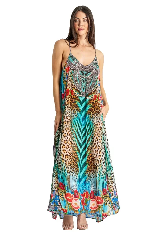 Spaghetti Strap Resort Maxi Dress Sequin unclassified dresses
