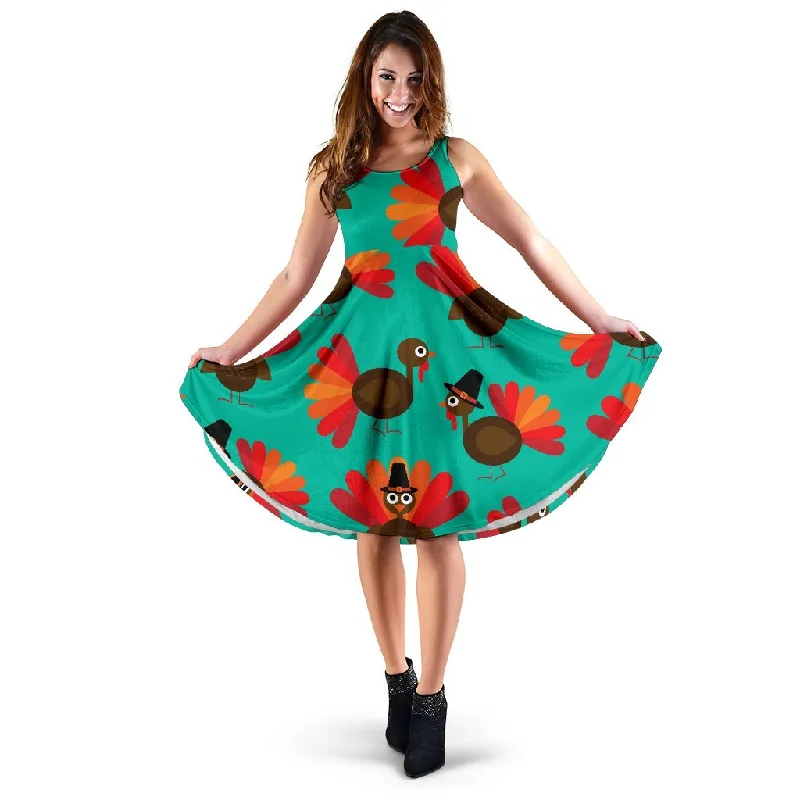 Pattern Print Thankgiving Turkey Dress Holiday unclassified dresses