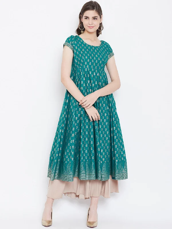NOZ2TOZ Women's Cotton Stylish Anarkali kurta Formal unclassified dresses