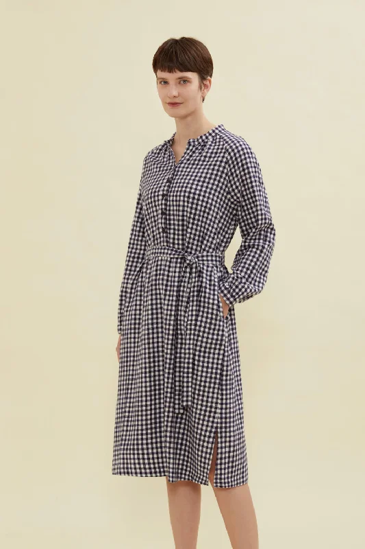 Flannel Plaid Button Down Nursing Dress Fashionable unclassified dresses