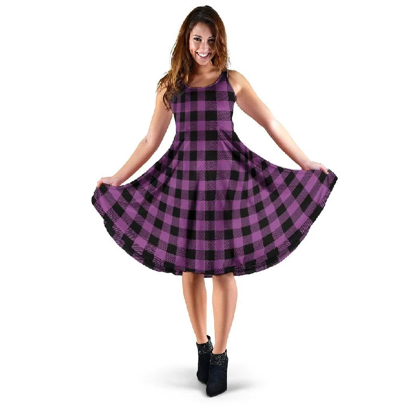 Purple Plaid Dress Party unclassified dresses