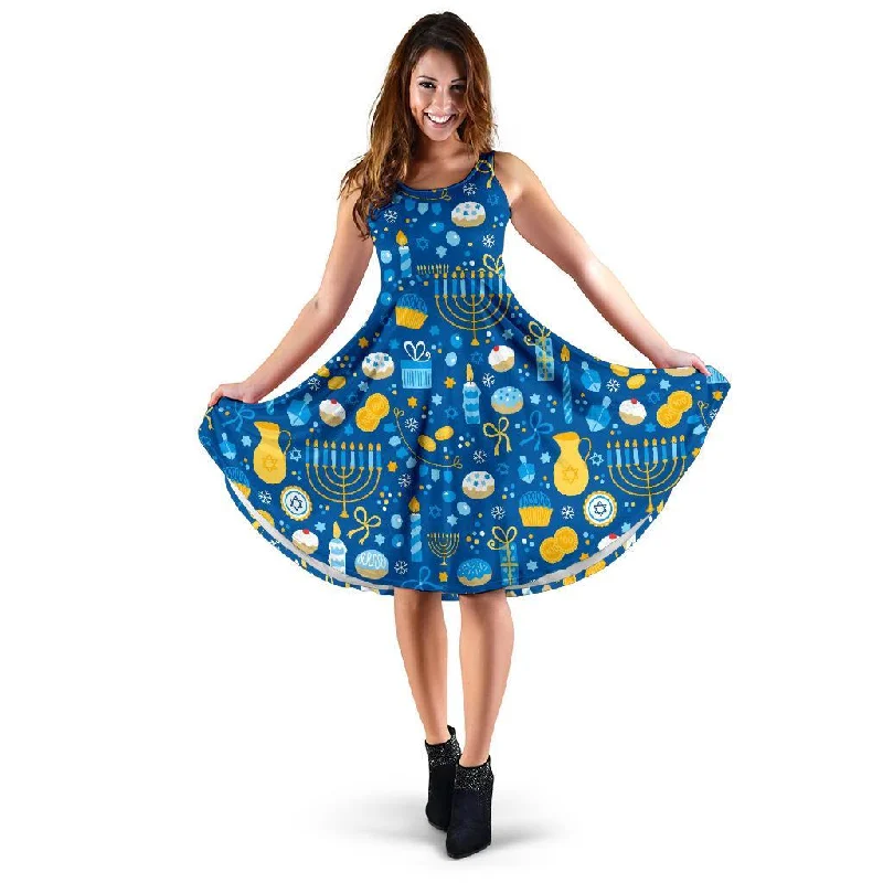 Hanukkah Print Pattern Dress Elegant unclassified dresses